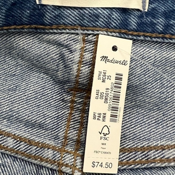 Madewell size 25 Relaxed Denim Shorts vintage distressed ripped Homecrest Wash - Picture 6 of 8